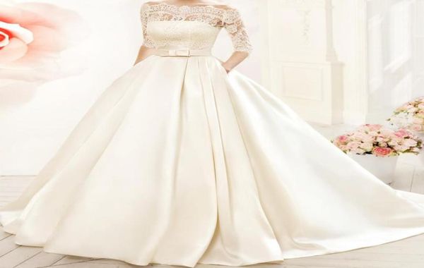 ball gown lace wedding dresses off the shoulder half sleeve satin wedding dress bridal gowns in stock ready to ship5857845, White
ball gown lace wedding dresses off the shoulder half sleeve satin wedding dress bridal gowns in stock ready to ship5857845, White