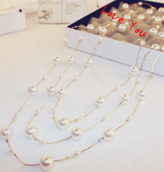 multilayer pearl necklace korean brand designer long neckalce for women sweater jewelry8917922, Silver
multilayer pearl necklace korean brand designer long neckalce for women sweater jewelry8917922, Silver