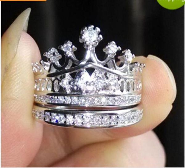 whole fine three stone rings retro size 510 jewelry 925 silver filled white z wedding crown ring set gift6122488, Golden;silver
whole fine three stone rings retro size 510 jewelry 925 silver filled white z wedding crown ring set gift6122488, Golden;silver
