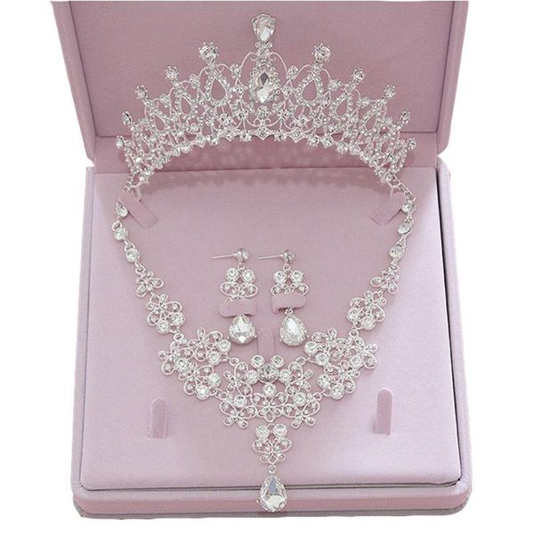 necklace fashion crystal wedding bridal jewelry sets women bride tiara crowns earring necklace wedding jewelry accessories, Silver
necklace fashion crystal wedding bridal jewelry sets women bride tiara crowns earring necklace wedding jewelry accessories, Silver