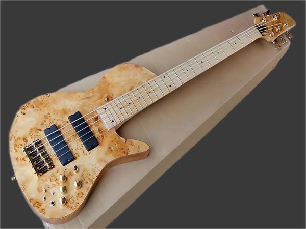 factory custom natural wood color 5-string electric bass guitar with neck-thru-body,maple fingerbo
factory custom natural wood color 5-string electric bass guitar with neck-thru-body,maple fingerbo