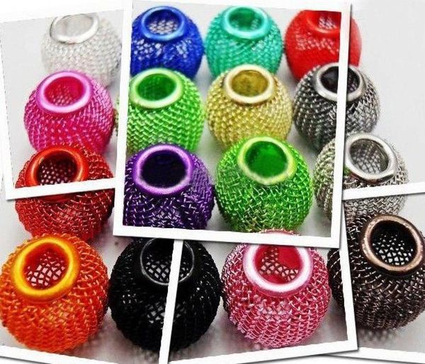 mix colors 14mm 300pcs inspired hoop earrings mesh beads craft findings9164605, Black