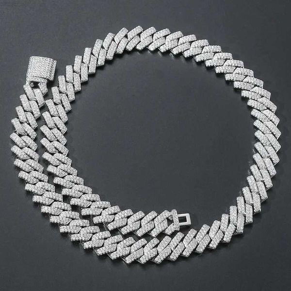 trendy 14mm with two row moissanite diamond 925 silver cuban link chain for men hip hop rapper iced out necklace
trendy 14mm with two row moissanite diamond 925 silver cuban link chain for men hip hop rapper iced out necklace