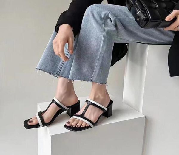 2022032601t 40 whitebrown chunky heels slides sandals genuine leather cowhide calf skin kitten heels 6cm straps9077837, Black
2022032601t 40 whitebrown chunky heels slides sandals genuine leather cowhide calf skin kitten heels 6cm straps9077837, Black