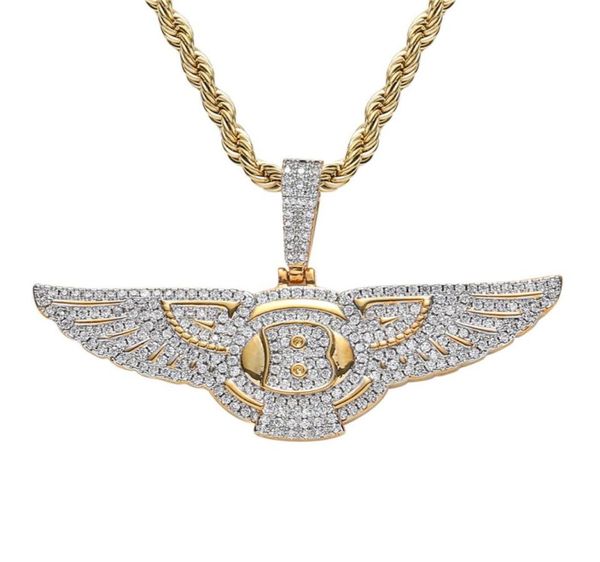 18k gold plated angel wings necklace pendant iced out zircon mens bling jewelry gift5317121, Silver
18k gold plated angel wings necklace pendant iced out zircon mens bling jewelry gift5317121, Silver