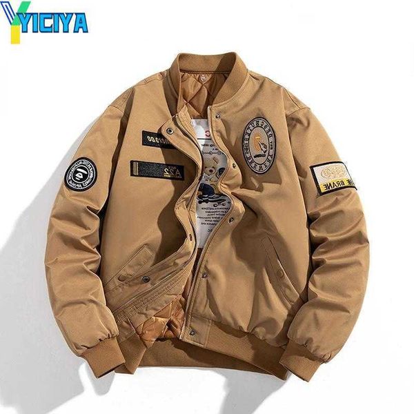yiciya men's jackets winter bomber jacket retro men american style baseball uniform military embroidery cotton black coat zipper oversi, Black;brown
yiciya men's jackets winter bomber jacket retro men american style baseball uniform military embroidery cotton black coat zipper oversi, Black;brown
