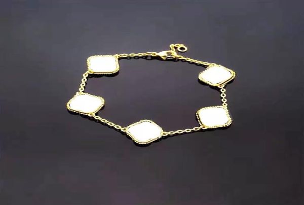 classic charm bracelets 4 clover designer jewelry 18k women gifts with box agate shell motherofpearl for womengirls wedding jew6121611, Golden;silver
classic charm bracelets 4 clover designer jewelry 18k women gifts with box agate shell motherofpearl for womengirls wedding jew6121611, Golden;silver