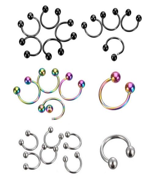 nose ring 100pcs 1283mm ball surgical steel circular piercing plated titanium colors piercing horseshoe ring2816360, Silver
nose ring 100pcs 1283mm ball surgical steel circular piercing plated titanium colors piercing horseshoe ring2816360, Silver