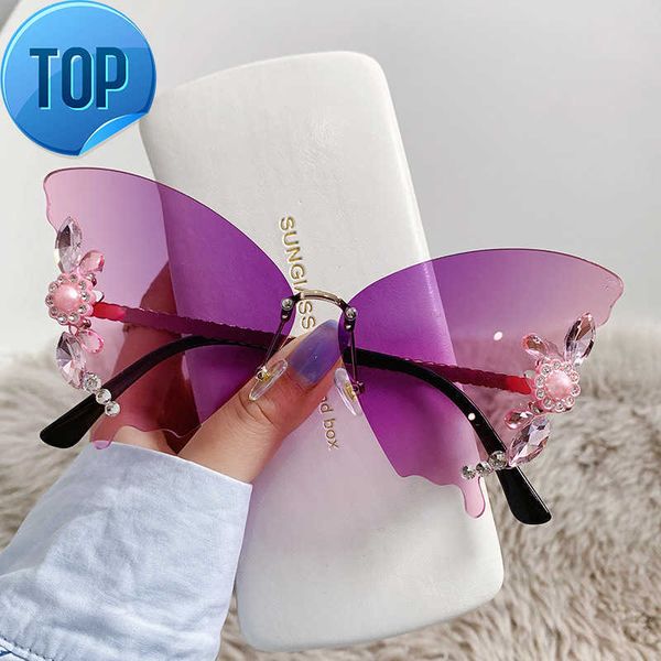 lunette de soleil rimless women diamond sunglasses brand designer eyeglasses butterfly shape sun glasses, White;black
lunette de soleil rimless women diamond sunglasses brand designer eyeglasses butterfly shape sun glasses, White;black