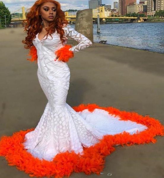 white with orange feathers mermaid prom dresses 2020 sequined long sleeve evening gowns black girls african prom dress robe d2444821
white with orange feathers mermaid prom dresses 2020 sequined long sleeve evening gowns black girls african prom dress robe d2444821