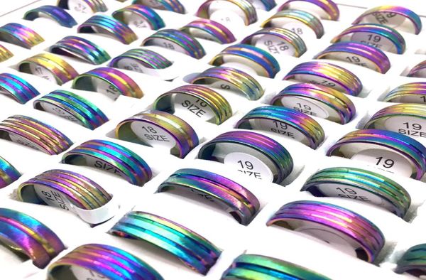 whole 100pcslot colorful women039s band ring multicolored stripe stainless steel rings fashion jewelry party favor gifts m1256149, Silver
whole 100pcslot colorful women039s band ring multicolored stripe stainless steel rings fashion jewelry party favor gifts m1256149, Silver