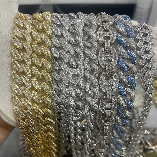 designer jewelry custom hip hop collar de hombre gold plated men brass iced out cubic miami cuban link chain, Silver
designer jewelry custom hip hop collar de hombre gold plated men brass iced out cubic miami cuban link chain, Silver