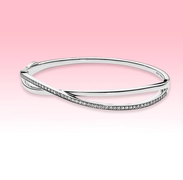 925 sterling silver wedding bracelet cz diamond women jewelry for pandora entwined bangle bracelet with original box sets3655985, Black
925 sterling silver wedding bracelet cz diamond women jewelry for pandora entwined bangle bracelet with original box sets3655985, Black