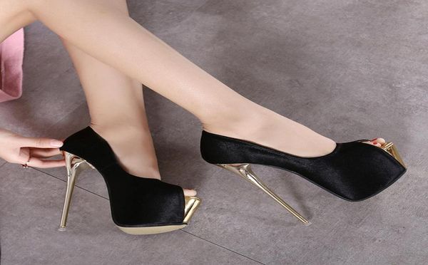 16cm ultra high heel peep toe platform pumps women nightclub prom gown wedding shoes size 34 to 407206366, Black
16cm ultra high heel peep toe platform pumps women nightclub prom gown wedding shoes size 34 to 407206366, Black