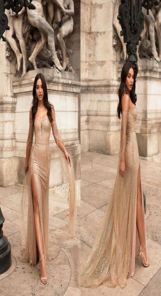gold evening dresses off the shoulder bling glitter sweep train side split prom dress long sleeves custom made formal party g7534869, Black;red
gold evening dresses off the shoulder bling glitter sweep train side split prom dress long sleeves custom made formal party g7534869, Black;red