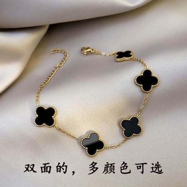 love bracelet four leaf clover bracelets classic elegant five flowers gold rose charm bracelet stainless steel link chain wedding designer j, Golden;silver
love bracelet four leaf clover bracelets classic elegant five flowers gold rose charm bracelet stainless steel link chain wedding designer j, Golden;silver