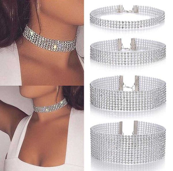 luxury diamond inlaid necklace clavicle chain fashion jewelry neck necklace choker, Golden;silver
luxury diamond inlaid necklace clavicle chain fashion jewelry neck necklace choker, Golden;silver