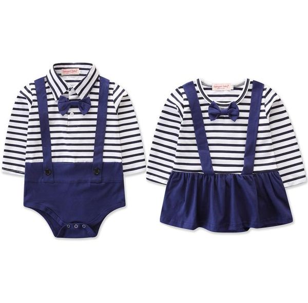 baby boy girl clothes gentleman boys long sleeve bow tie stripe romper brother and sister jumpsuit toddler girls clothing 024m9730632, Blue
baby boy girl clothes gentleman boys long sleeve bow tie stripe romper brother and sister jumpsuit toddler girls clothing 024m9730632, Blue
