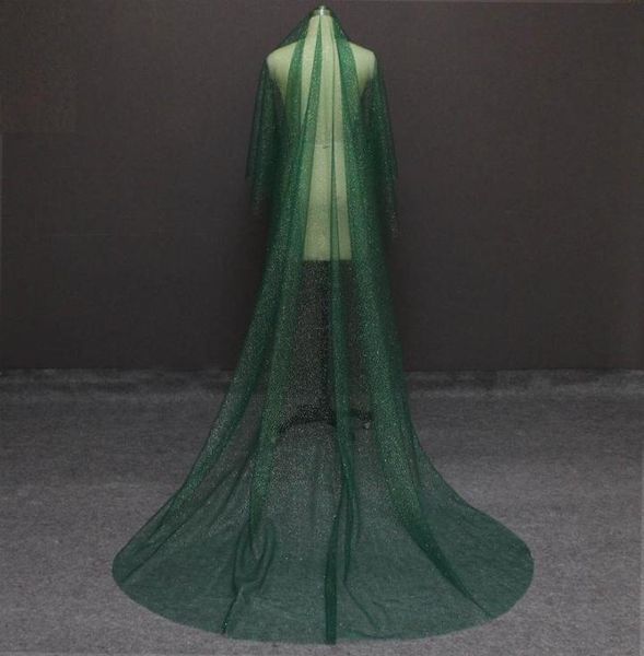 bridal veils shining long green wedding veil with gold dust glitters one layer 3 meters cathedral without comb voile mariage2167163, Black
bridal veils shining long green wedding veil with gold dust glitters one layer 3 meters cathedral without comb voile mariage2167163, Black