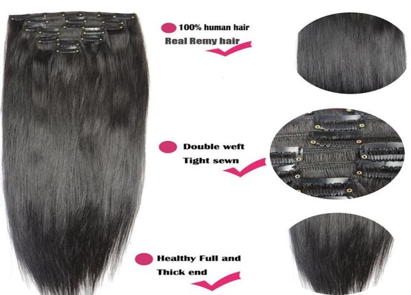 1628 inches 8pcs set 160g 100 brazilian remy clipin human hair extensions clips full head natural straight2937270, Black;brown
1628 inches 8pcs set 160g 100 brazilian remy clipin human hair extensions clips full head natural straight2937270, Black;brown