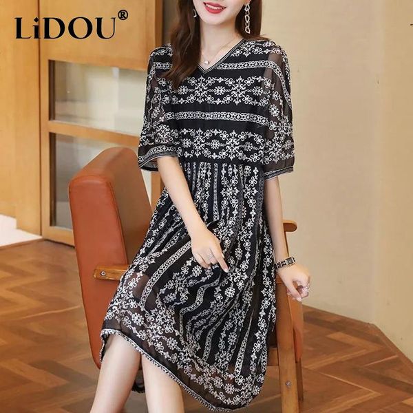 dresses summer elegant fashion loose floral dress women short sleeve print aesthetic casual vestidos de fiesta chic kawaii robe femme, Black;gray
dresses summer elegant fashion loose floral dress women short sleeve print aesthetic casual vestidos de fiesta chic kawaii robe femme, Black;gray