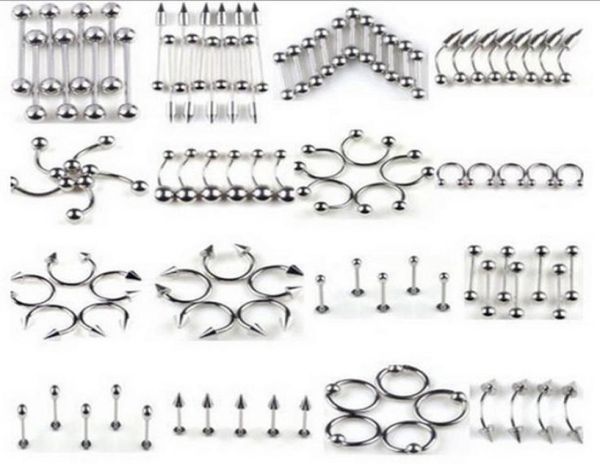 316l stainless steel navel tongue lip nails nose screws nipple ear eyebrow rings studs multipurpose body piercing jewelry mixed 3860019, Silver
316l stainless steel navel tongue lip nails nose screws nipple ear eyebrow rings studs multipurpose body piercing jewelry mixed 3860019, Silver