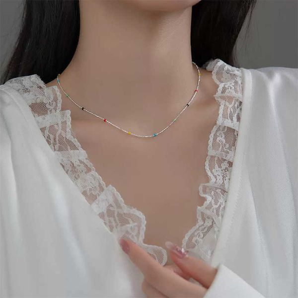 pendant necklaces 925 sterling silver rainbow ball necklace for women's fashion stacked necklace for korea simple collar chain exquisit
pendant necklaces 925 sterling silver rainbow ball necklace for women's fashion stacked necklace for korea simple collar chain exquisit
