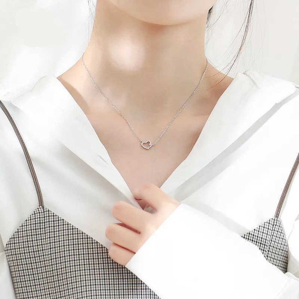 pink love necklace lovely hollow heart accessories simple and small temperament edition, Silver
pink love necklace lovely hollow heart accessories simple and small temperament edition, Silver