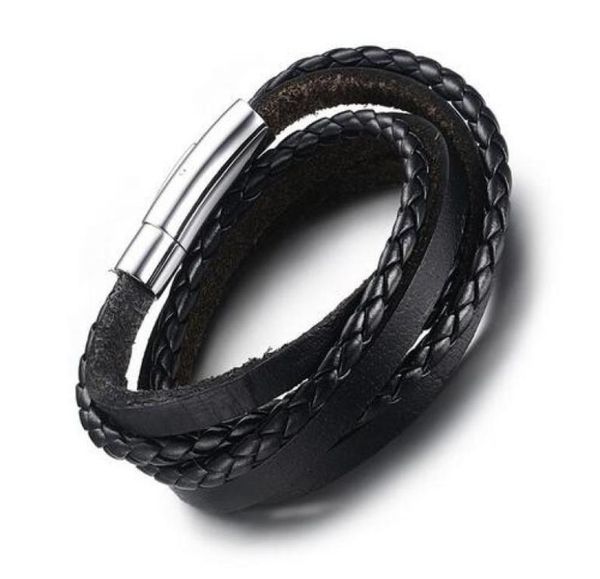 fashion new handmade mens black braided real leather bracelet multistrand genuine leather wristband rope woven bracelets men6922556, Silver
fashion new handmade mens black braided real leather bracelet multistrand genuine leather wristband rope woven bracelets men6922556, Silver