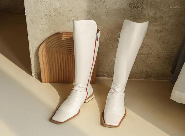 boots white square toe flat kneehigh pleated zip long tube women shoes riding equestrian cow leather 2021 fall winter 3cm14825014, Black
boots white square toe flat kneehigh pleated zip long tube women shoes riding equestrian cow leather 2021 fall winter 3cm14825014, Black