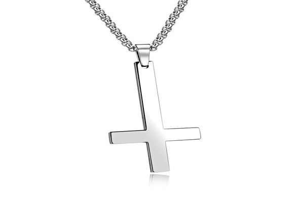 glossy upside down cross pendant necklace 18k gold plated necklace stainless steel religious jewelry goldsilverblack2919836, Silver
glossy upside down cross pendant necklace 18k gold plated necklace stainless steel religious jewelry goldsilverblack2919836, Silver