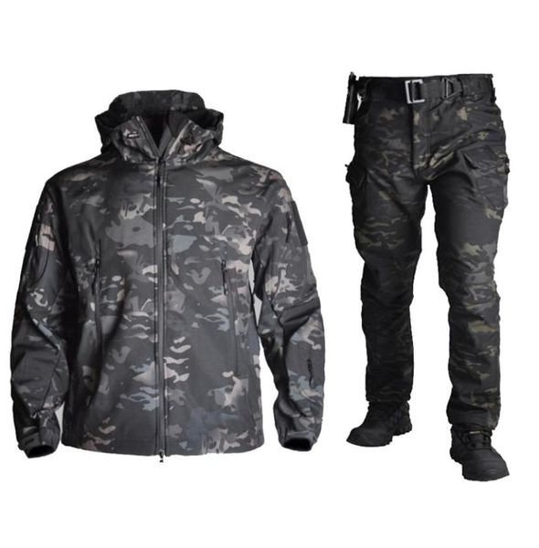 tactical sharkskin softshell tad suits men camouflage hunting clothes hiking windproof waterproof hooded jacketpants3690329, Blue;black
tactical sharkskin softshell tad suits men camouflage hunting clothes hiking windproof waterproof hooded jacketpants3690329, Blue;black