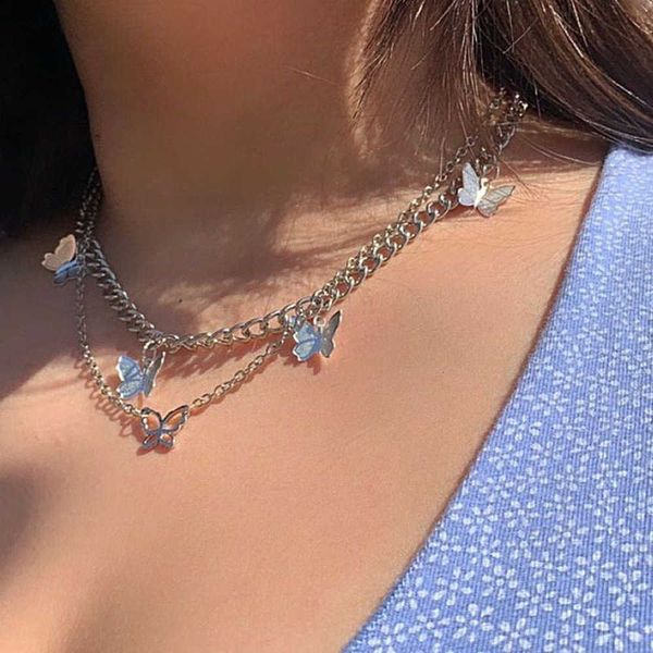selling minimalist necklace jewelry creative multi-layer clavicle chain female butterfly design pendant, Golden;silver
selling minimalist necklace jewelry creative multi-layer clavicle chain female butterfly design pendant, Golden;silver