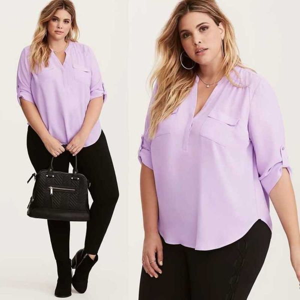 2colors comfortable and delicate chiffon shirt spring/summer loose slim fat sister mm large women's wearsccn, Black
2colors comfortable and delicate chiffon shirt spring/summer loose slim fat sister mm large women's wearsccn, Black