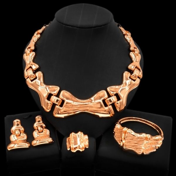 yulaili unique brazilian gold jewelry set women large style latest design necklace 4 pieces banquet jewelry set, Black
yulaili unique brazilian gold jewelry set women large style latest design necklace 4 pieces banquet jewelry set, Black