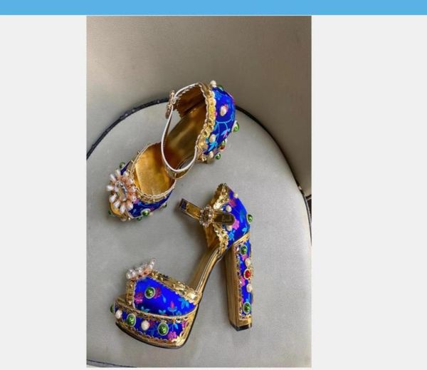 vintage woman sandals with embroidery peeptoe wedding shoes neon blue gladiator roman high heels women platform pumps chunky heel4195816, Black
vintage woman sandals with embroidery peeptoe wedding shoes neon blue gladiator roman high heels women platform pumps chunky heel4195816, Black