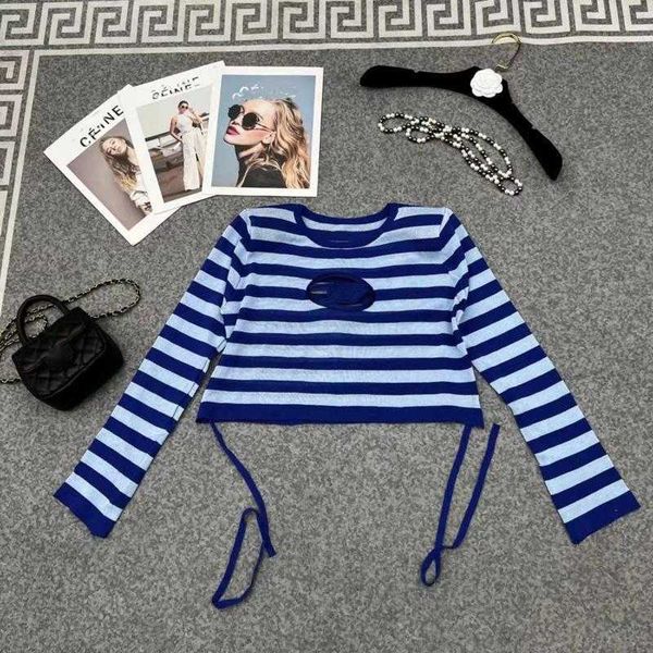 new lettering t-shirt summer knit sweater hollow striped tie round neck long sleeve thin section sun protection shirt luxury vest, White;black
new lettering t-shirt summer knit sweater hollow striped tie round neck long sleeve thin section sun protection shirt luxury vest, White;black