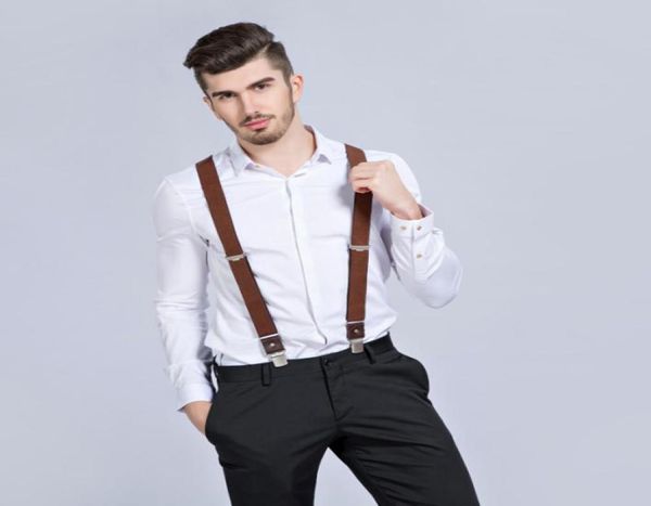 new mans suspenders 3 clips leather braces casual suspensorios trousers strap 35120cm gift4010724, Black;white
new mans suspenders 3 clips leather braces casual suspensorios trousers strap 35120cm gift4010724, Black;white