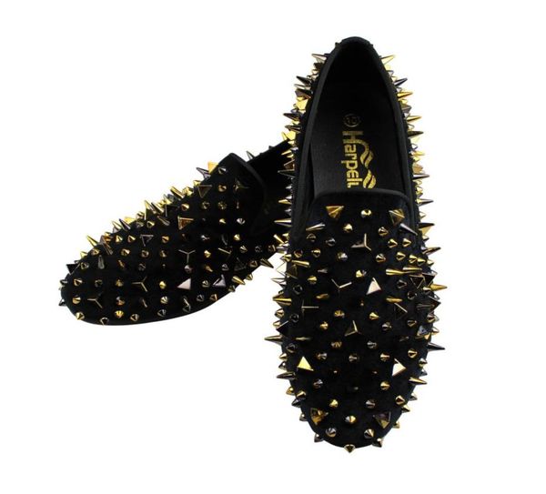 harpelunde slipon men dress wedding shoes handmade black velvet loafers spikes fashion footwear 6 to 142404792
harpelunde slipon men dress wedding shoes handmade black velvet loafers spikes fashion footwear 6 to 142404792
