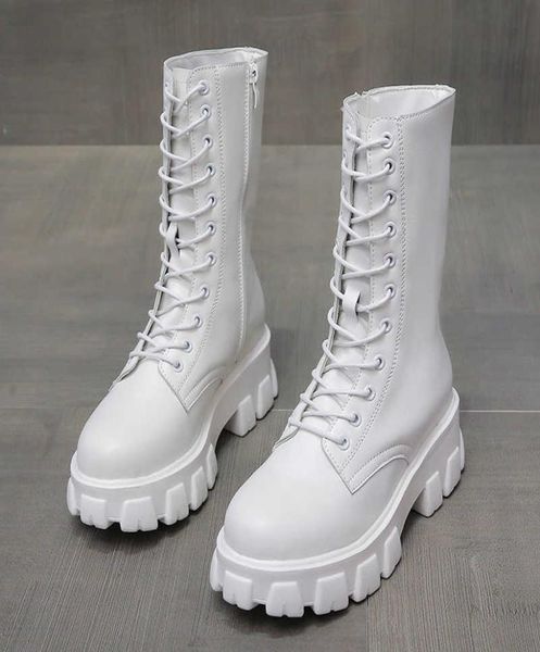 women long boots mid calf autumn winter shoes platform lace up pu woman fashion plus size footwear female comfort botas h10094454540, Black
women long boots mid calf autumn winter shoes platform lace up pu woman fashion plus size footwear female comfort botas h10094454540, Black