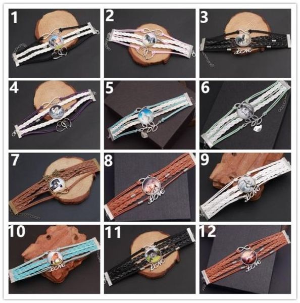 fashion 10pcslot leather horse snap bracelets vintage women jewelry charm pattern glass handmade woven multilayer combination ba1457752, Silver
fashion 10pcslot leather horse snap bracelets vintage women jewelry charm pattern glass handmade woven multilayer combination ba1457752, Silver