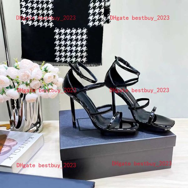 2023 new quality designer women's sandals open toe one line strap versatile high heels letter buckle fine heels classic fashion versati, Black
2023 new quality designer women's sandals open toe one line strap versatile high heels letter buckle fine heels classic fashion versati, Black