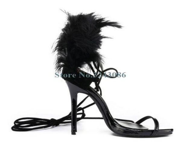 dress shoes open toe single strap thin high heel sandals black feather show elegant banquet women leather ankle2317940
dress shoes open toe single strap thin high heel sandals black feather show elegant banquet women leather ankle2317940