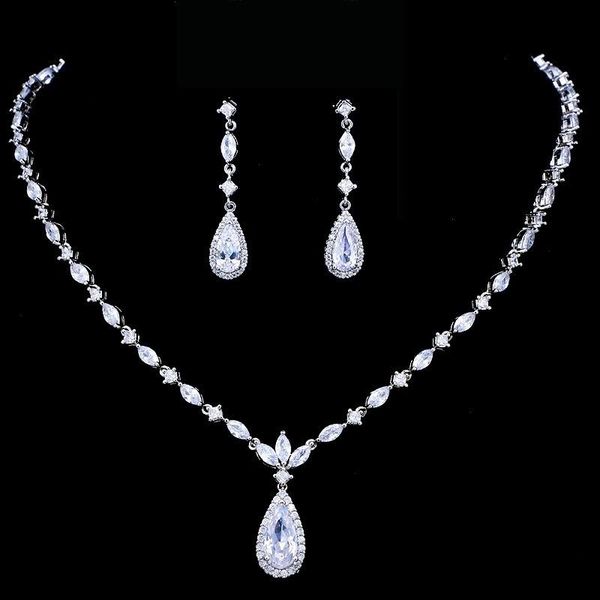 necklace amc shiny water drop necklace earring silver color bridal wedding party cool zircon jewelry set accessories gifts for women
necklace amc shiny water drop necklace earring silver color bridal wedding party cool zircon jewelry set accessories gifts for women