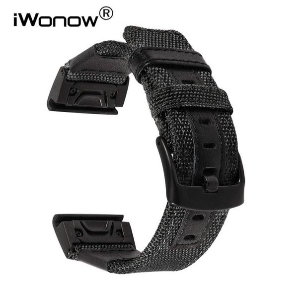 26mm genuine nylon leather watchband for garmin fenix 5x 3 3hr quick easy fit watch band stainless steel clasp wrist strap y1461506, Black;brown
26mm genuine nylon leather watchband for garmin fenix 5x 3 3hr quick easy fit watch band stainless steel clasp wrist strap y1461506, Black;brown