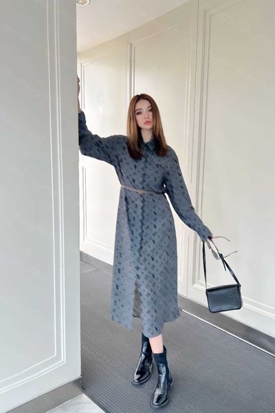 23ss summer dress womens designer clothing women dresses classic presbytery lapel with belt long-sleeved shirt and long skirt set womens clo, Black;gray
23ss summer dress womens designer clothing women dresses classic presbytery lapel with belt long-sleeved shirt and long skirt set womens clo, Black;gray