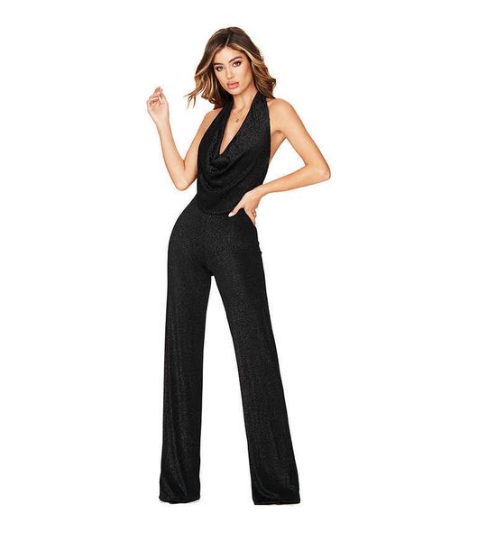 new arrival fashion solid color casual loose jumpsuit sleeveless temperament party halter bodysuit women clothing, White
new arrival fashion solid color casual loose jumpsuit sleeveless temperament party halter bodysuit women clothing, White