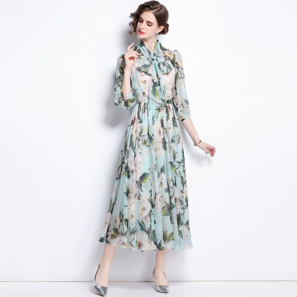 2023 summer new item european station high grade women's swing skirt quarters sleeves flowing tie print chiffon dress, Black;gray
2023 summer new item european station high grade women's swing skirt quarters sleeves flowing tie print chiffon dress, Black;gray