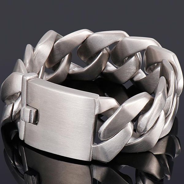 bangle man bracelet in stainless steel brushed polished 26mm wide curb link chain bracelets for men engraving male jewelry accessories, Black
bangle man bracelet in stainless steel brushed polished 26mm wide curb link chain bracelets for men engraving male jewelry accessories, Black