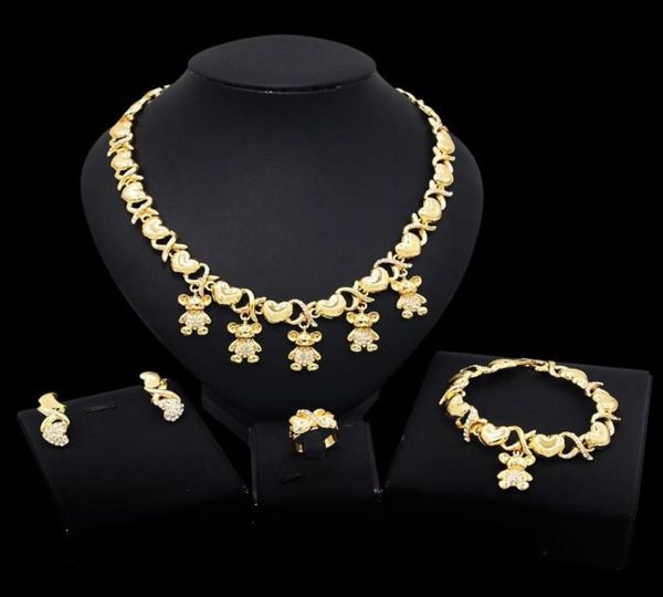 yulaili xo jewelry sets for women teddy bear hug and kiss pendant necklace bracelet earrings ring bridal jewellery display88145566, Black
yulaili xo jewelry sets for women teddy bear hug and kiss pendant necklace bracelet earrings ring bridal jewellery display88145566, Black